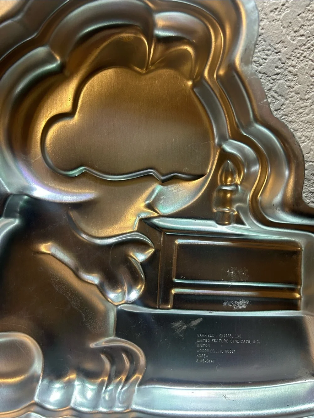 Vintage Cake Pans 1987 WILTON DINOSAUR  Partysaurus T-Rex & Garfield 1981 Baking
